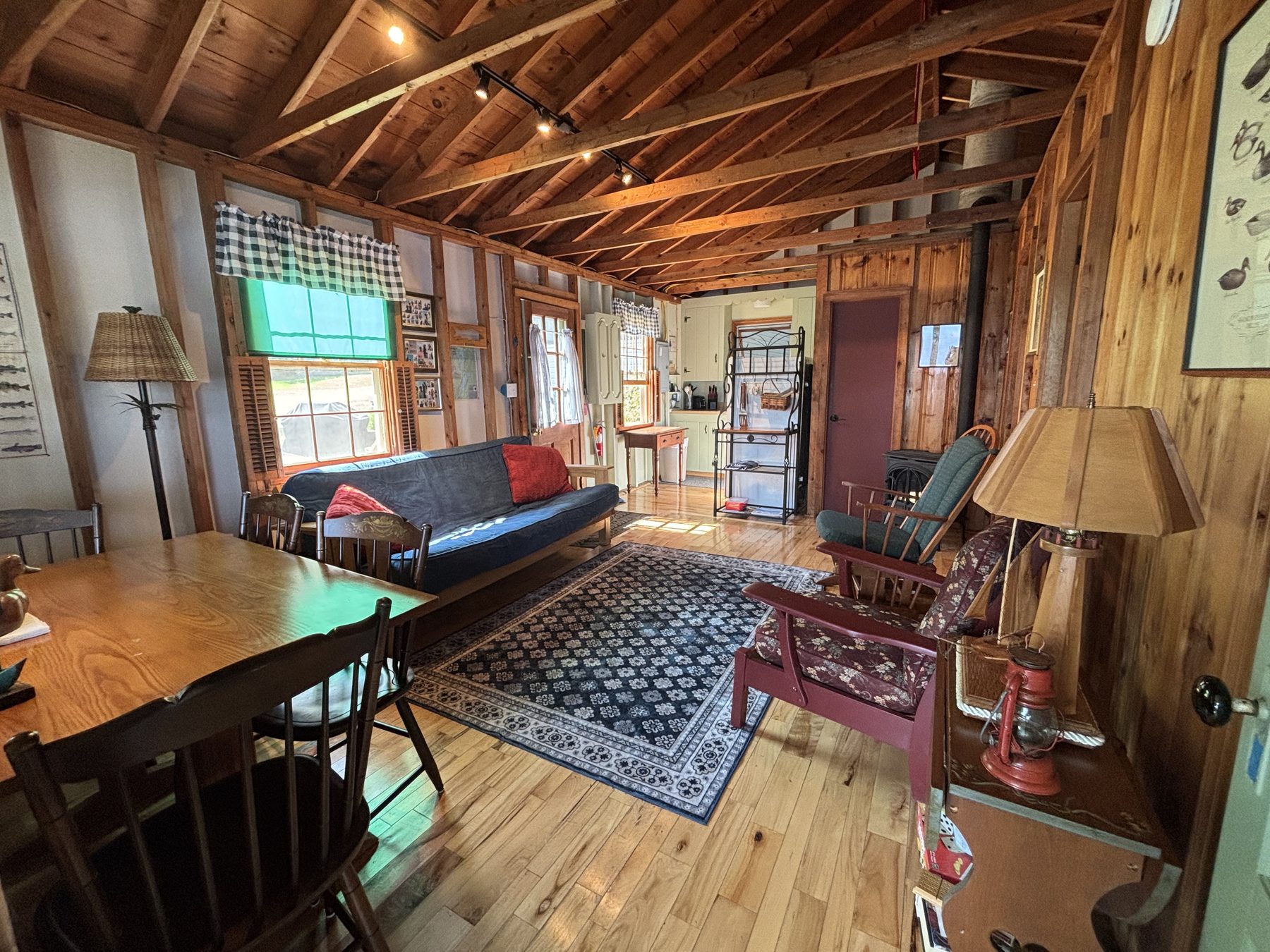 Harmony cabin living room and dining table